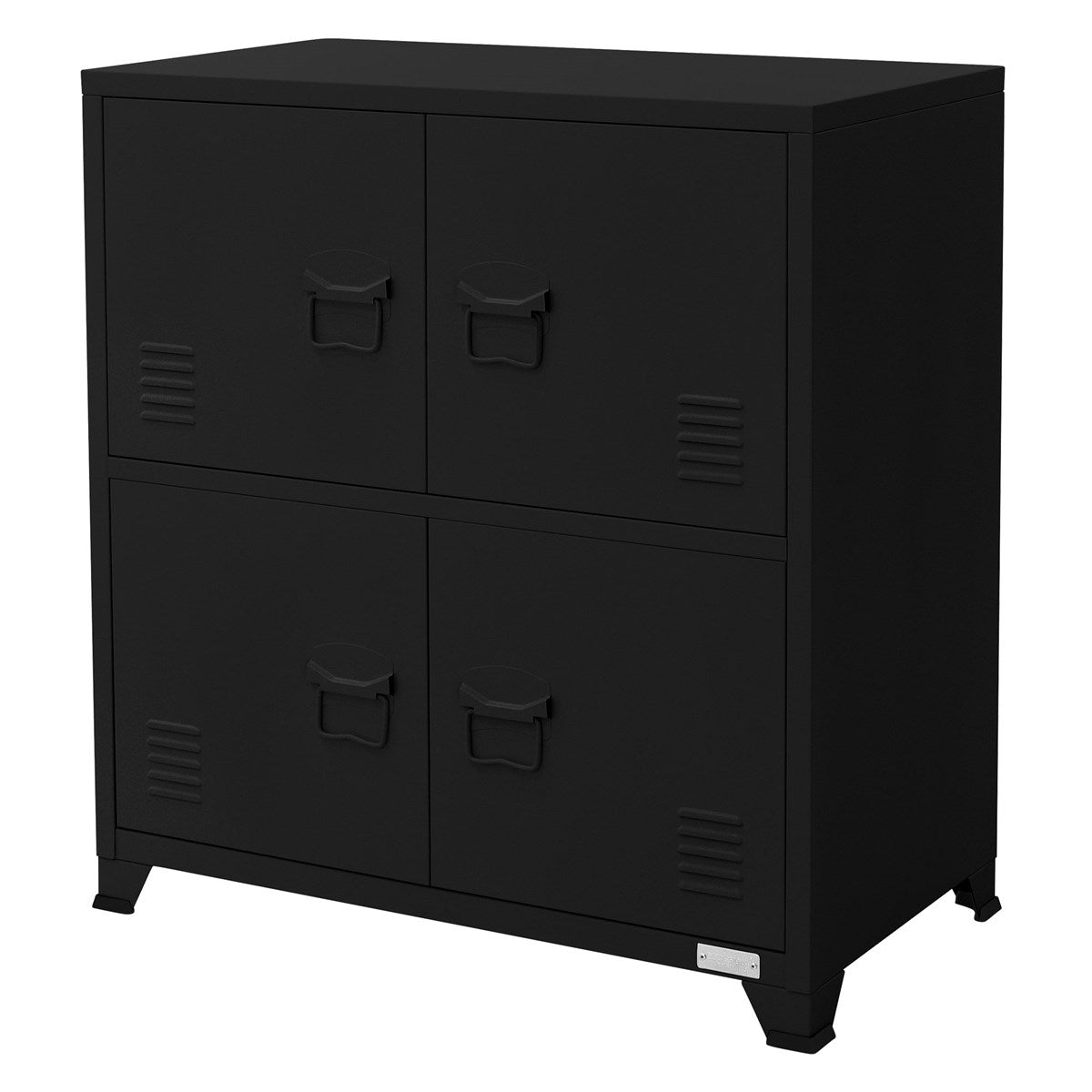 ECD Germany ML-Design armoire bureau acier noir 75x40 cm