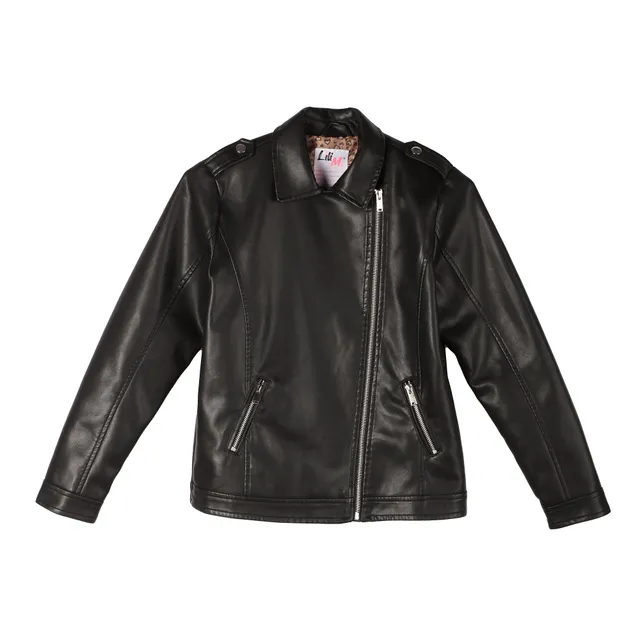 Stokomani Mode perfecto similicuir noir enfant 10A