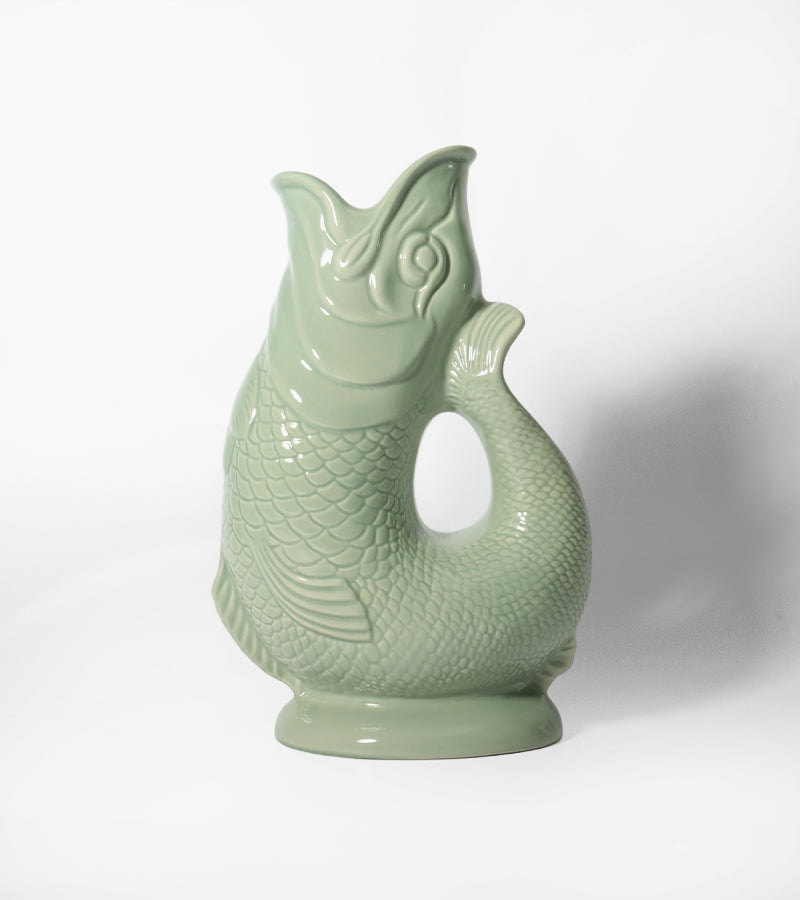 L'avant gardiste Gluggle XL carafe poisson vert sauge