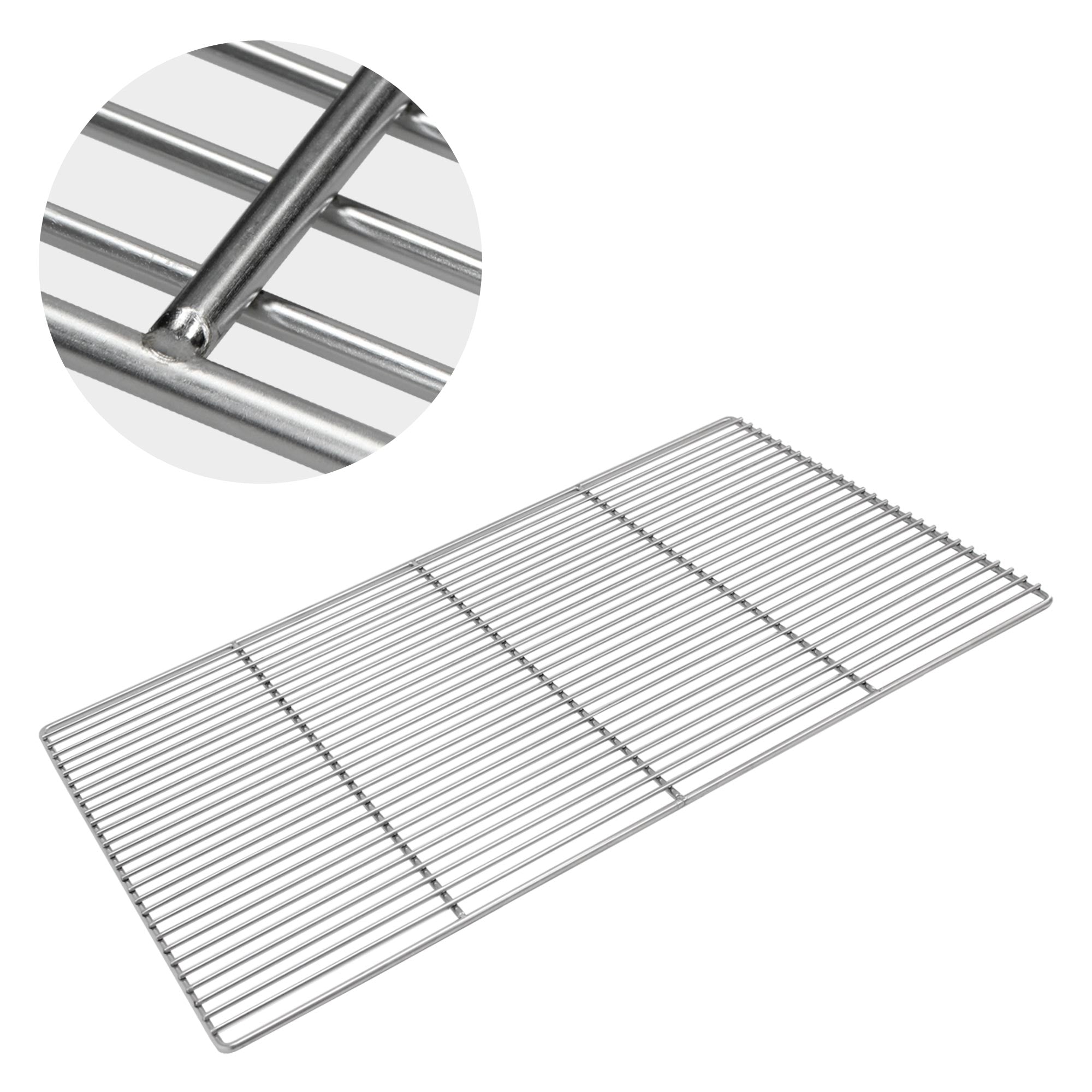 ECD Germany Grill grille barbecue inox 67x40 cm poignées