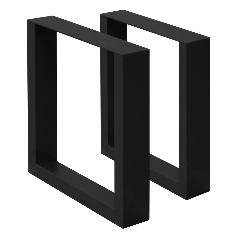 ECD Germany Garten pied de table 30x43 noir acier lot 2