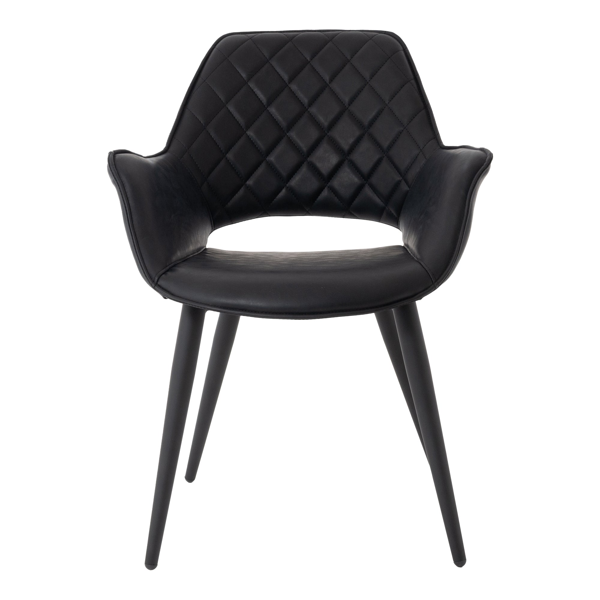ECD Möbel chaise salle à manger marron lot 2 similicuir