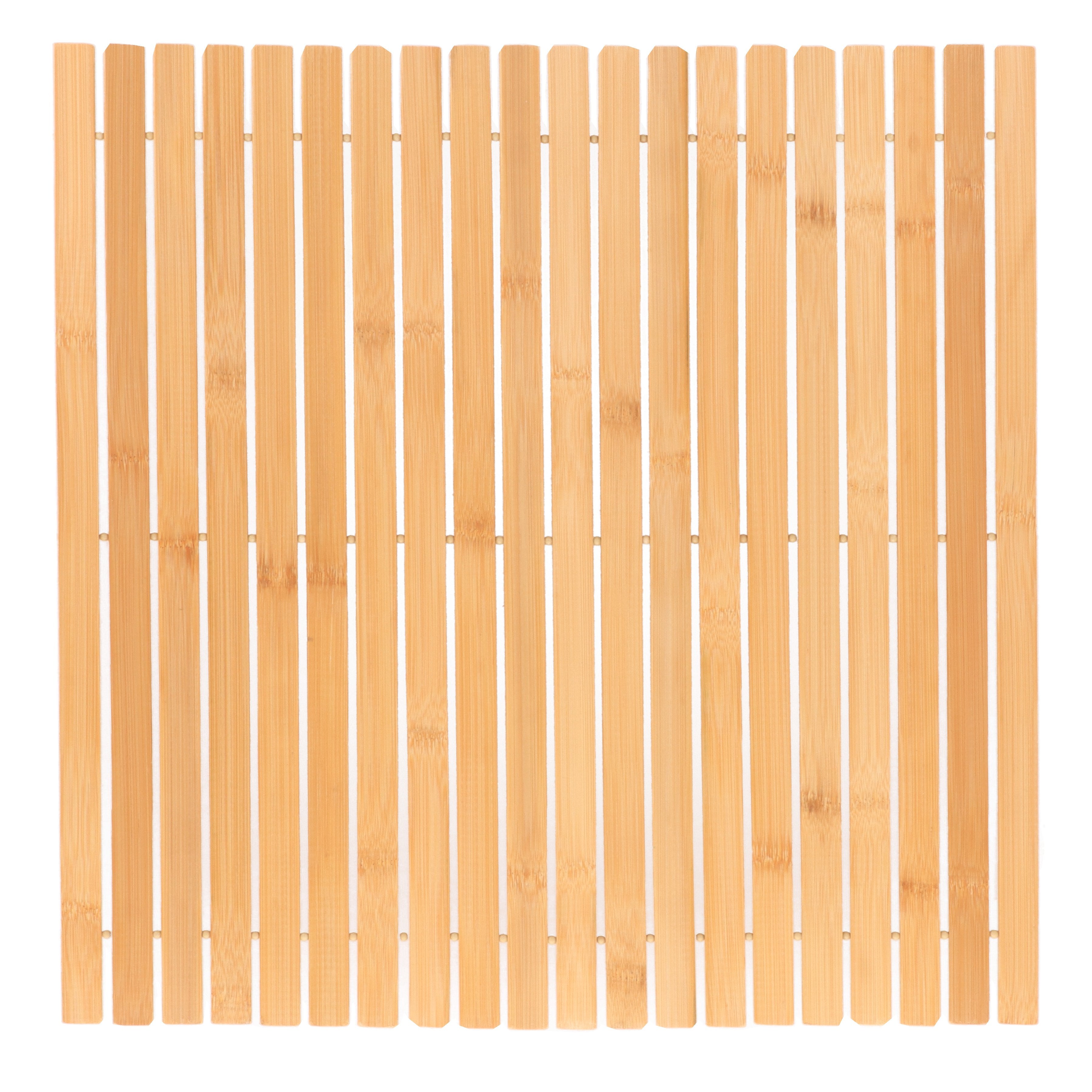 Stokomani Maison caillebotis bambou 50x50 cm naturel antidérapant