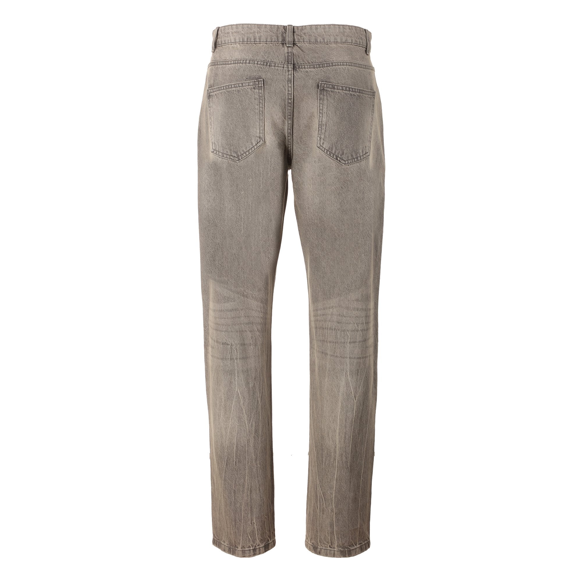 Stokomani Mode jean droit gris homme coupe droite