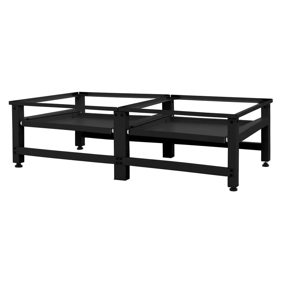 ECD Germany rehausseur lave-linge double acier noir 122x53,5x37
