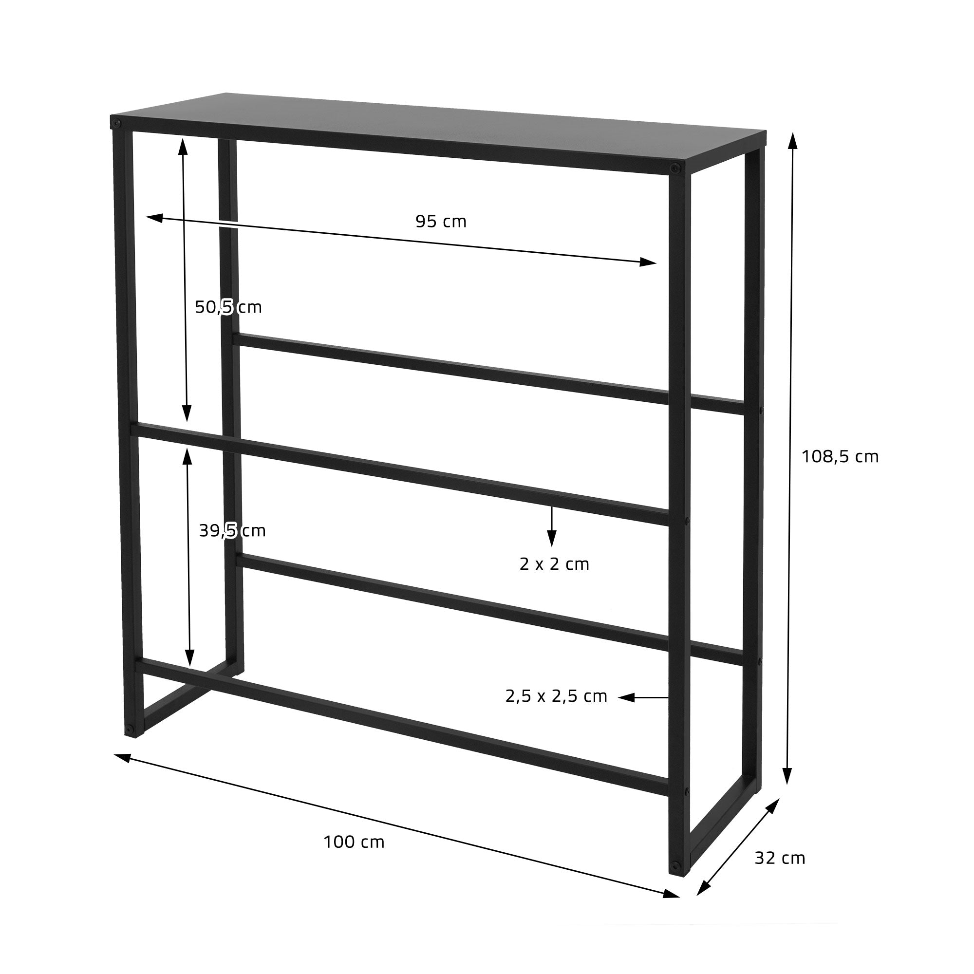 ML-Design étagère à caisses 6 casiers anthracite 100x108 cm