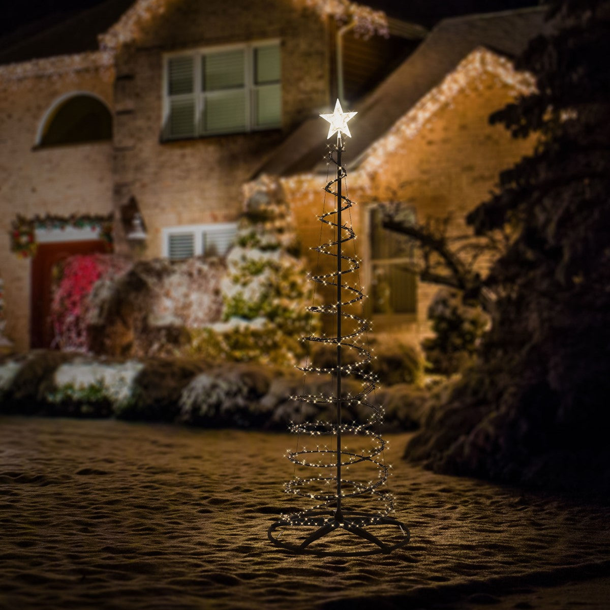 ECD Germany sapin de Noël LED 210 cm 756 blanc chaud