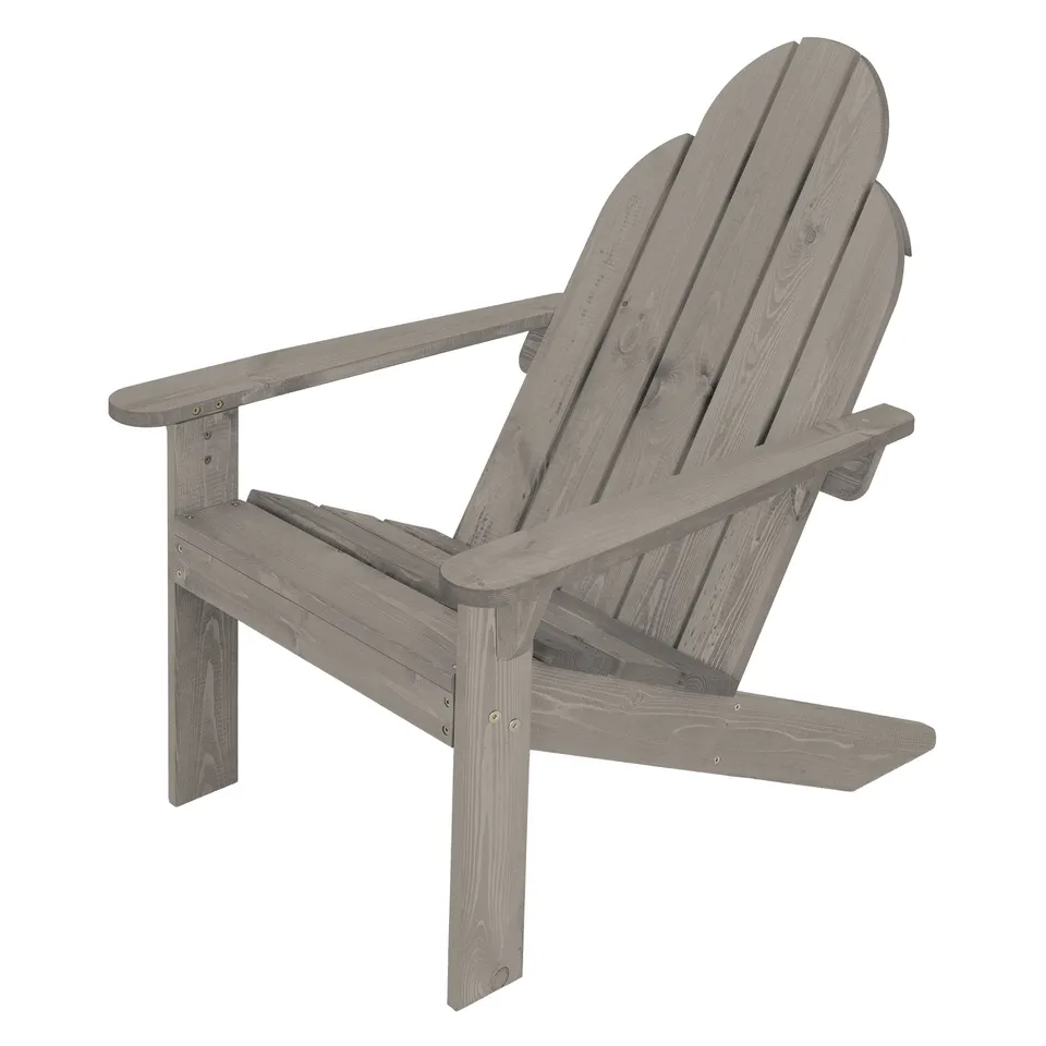 ECD Germany fauteuil jardin Adirondack bois gris 120 kg