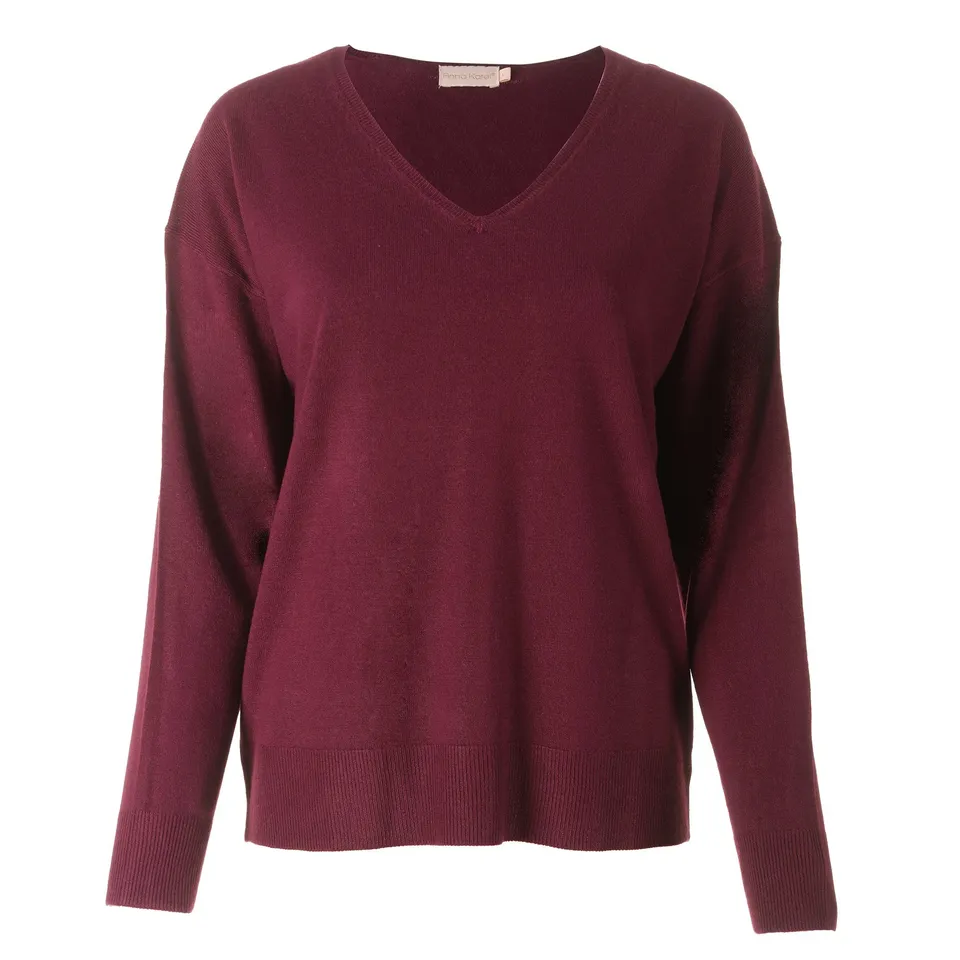Stokomani Mode pull col V rouge taille M à XL
