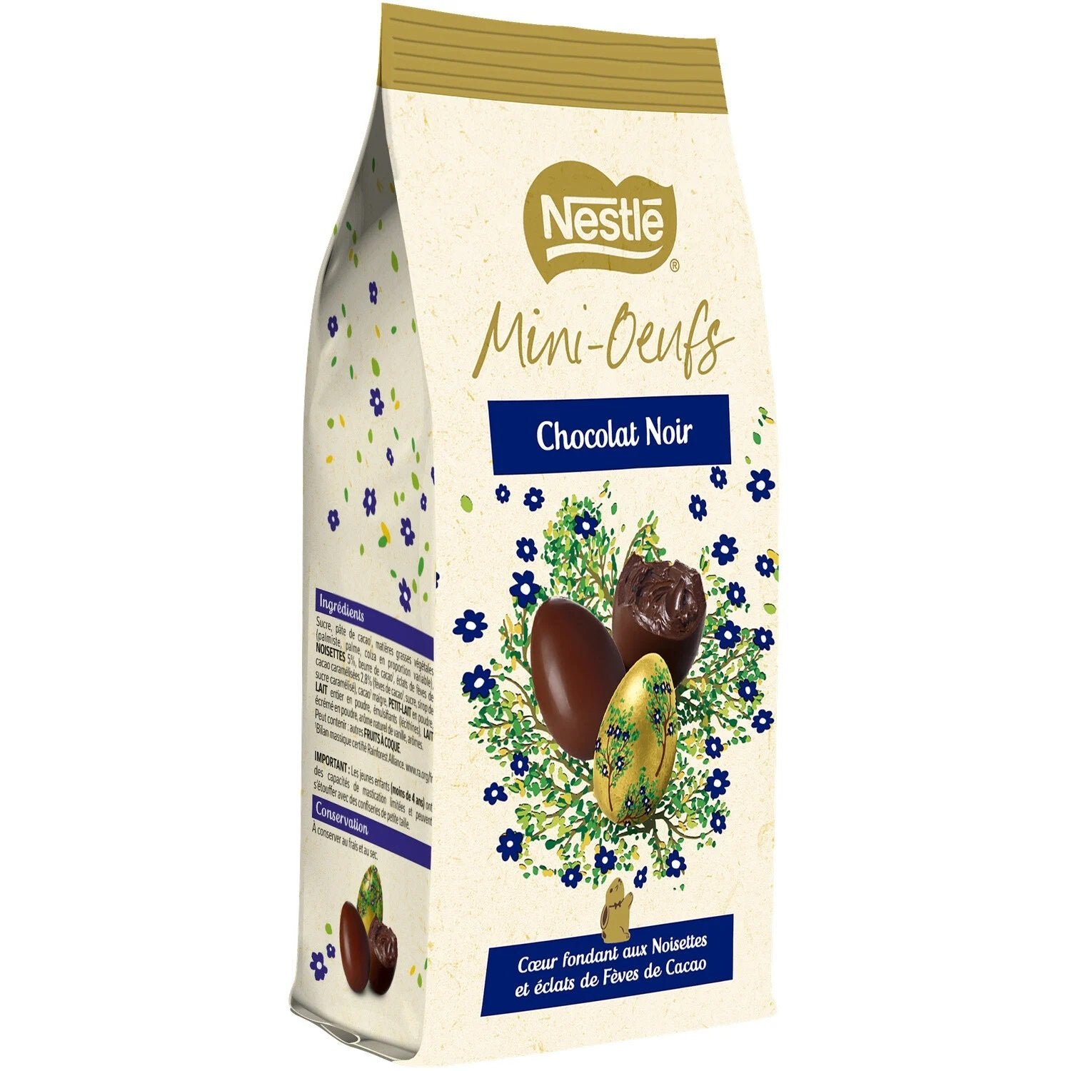 Mini-œufs au chocolat noir noisettes Pâques