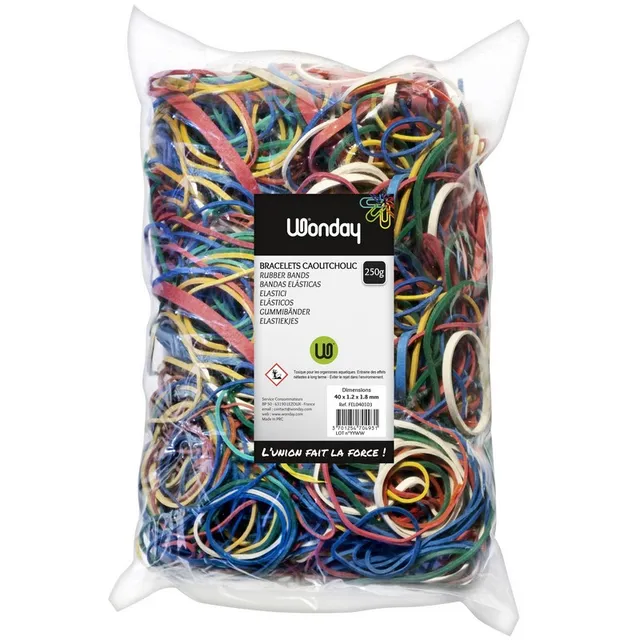 Safe Tool Élastiques assortis couleur 250 g bureau