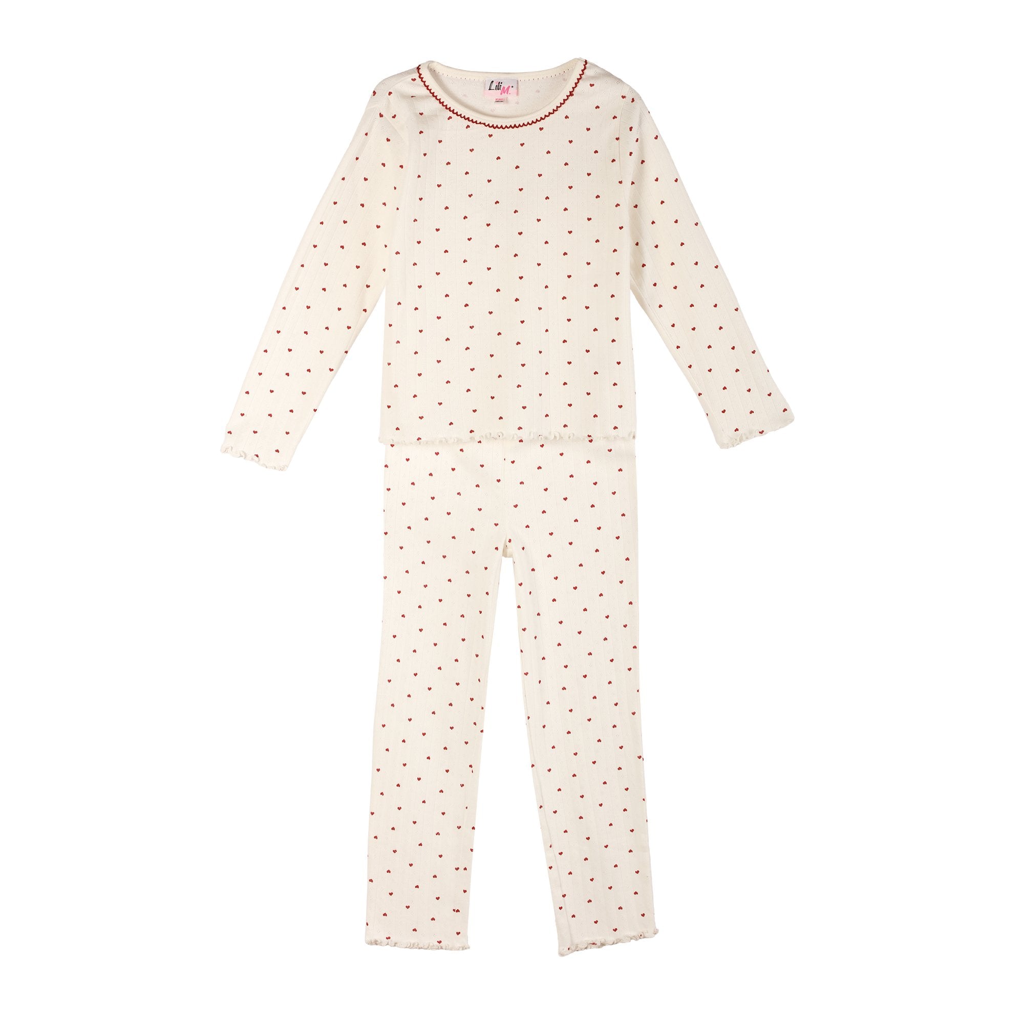 Stokomani Mode pyjama pointelle blanc enfant coton