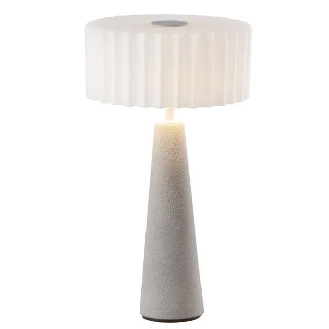 Red Deco Blok Cement lampe sans fil ciment H30cm LED dimmable