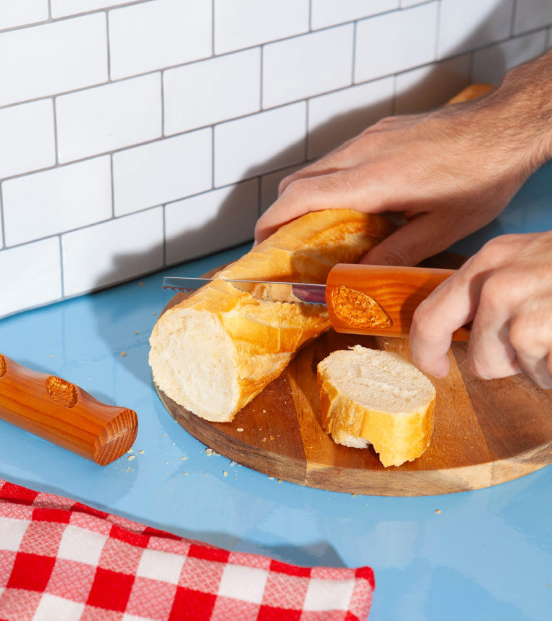 Couteau baguette pain ustensile cuisine lame cachee