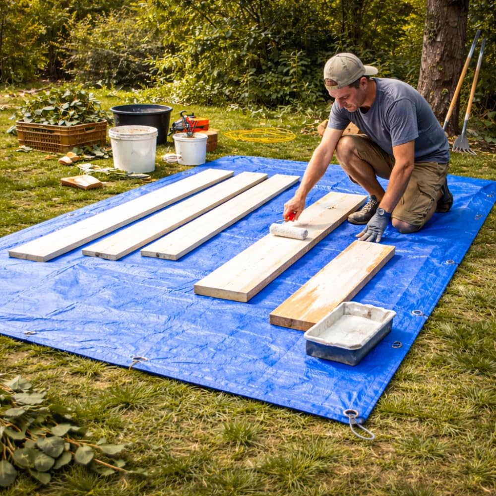 Shop-Story Bricolage & Auto bâche bois 1,5x6 m réversible