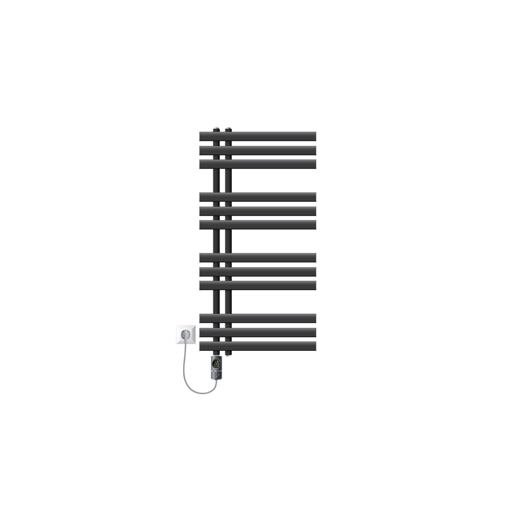 LuxeBath sèche-serviettes anthracite 500x1000 mm 300W central
