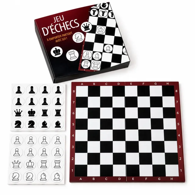 Shop-Story Loisirs jeu échecs voyage 15x14cm 32 pièces