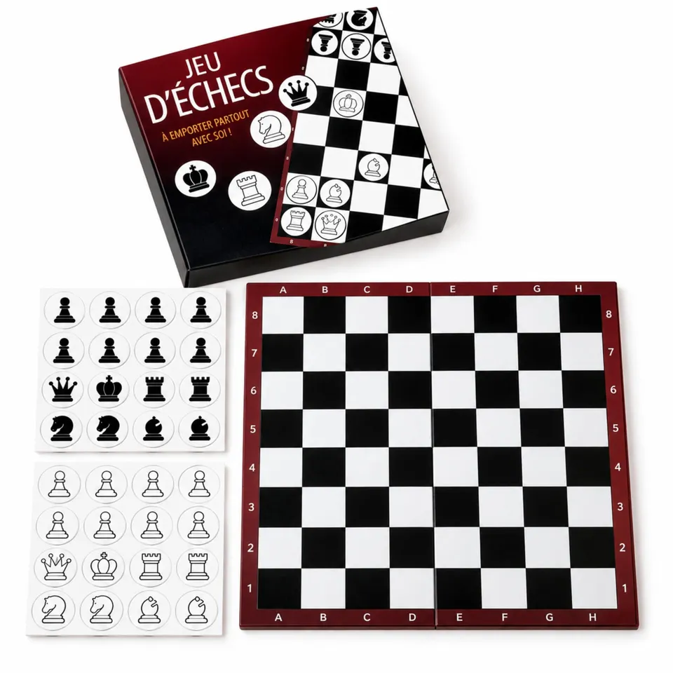Shop-Story Loisirs jeu échecs voyage 15x14cm 32 pièces