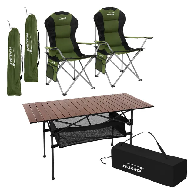 ECD Germany Sport & Freizeit set camping 3 pièces kaki marron