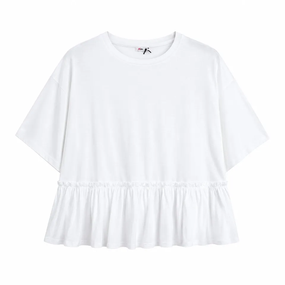 Stokomani Mode T-shirt Manches Courtes Blanc Taille M Coton