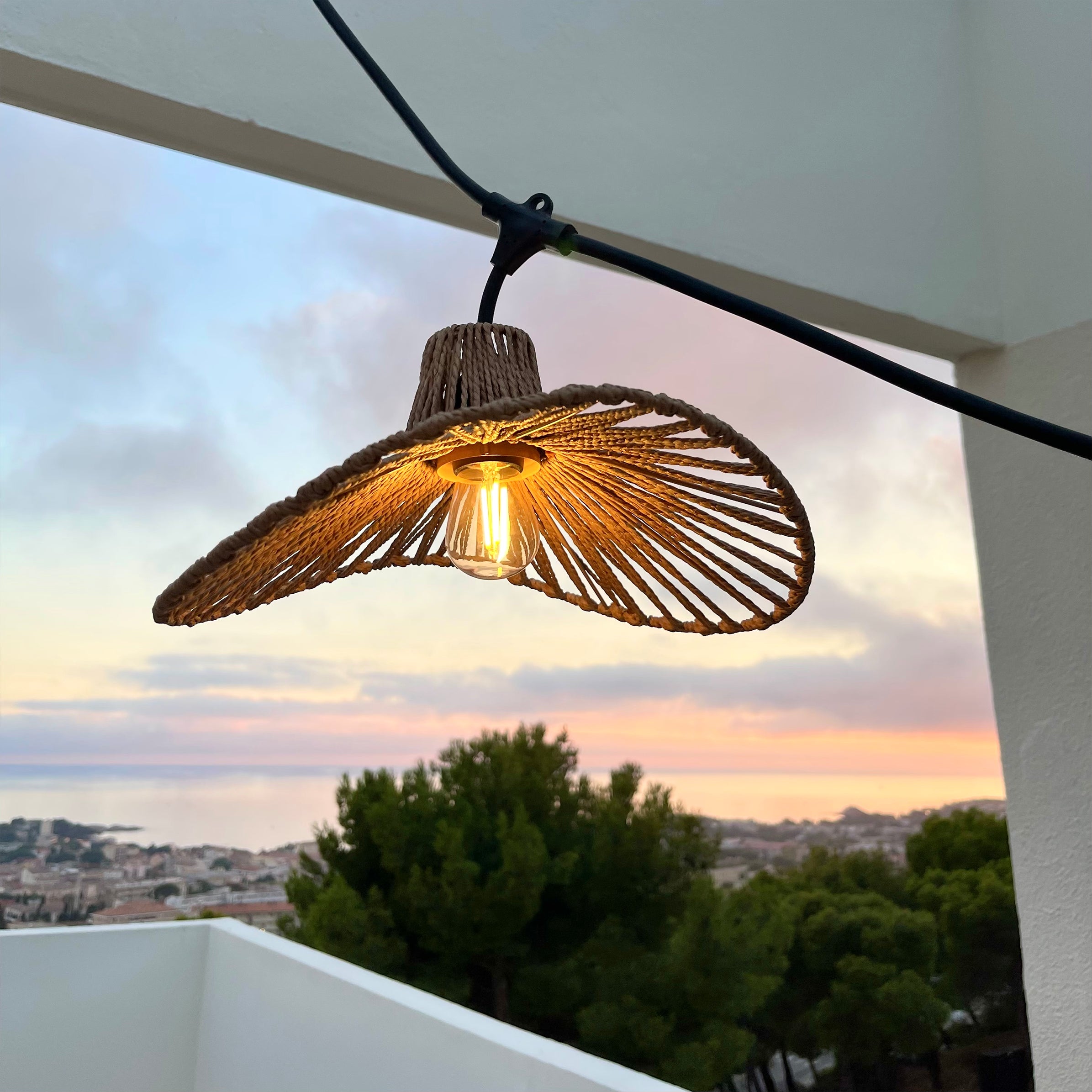 Red Deco Wavy Light guirlande corde 6m 7 LED E27 blanc chaud