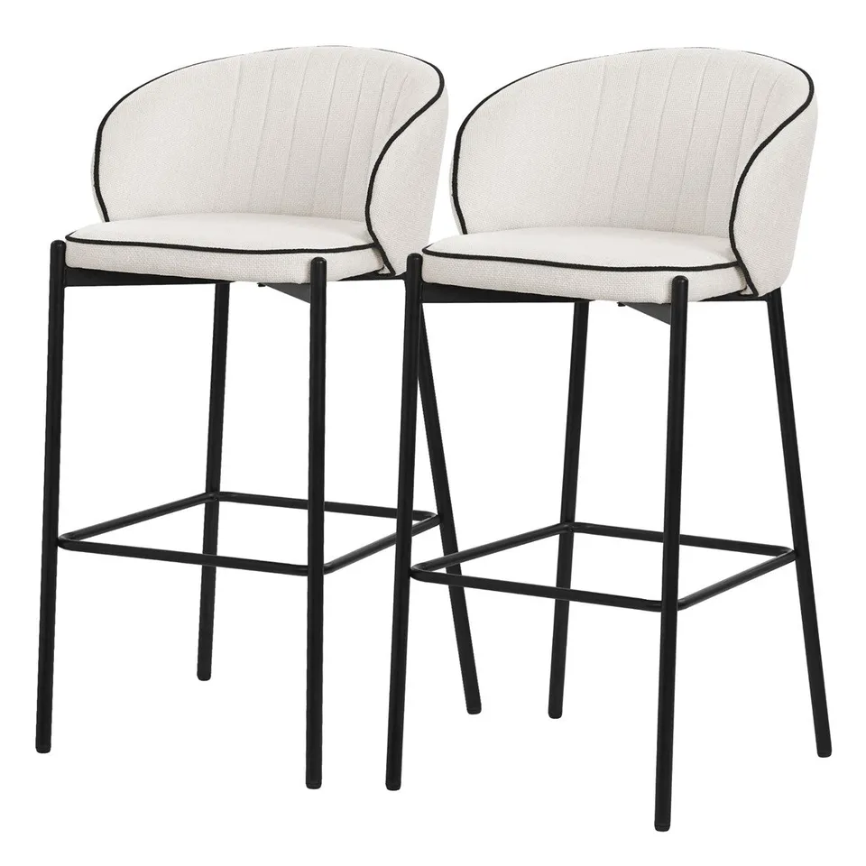 ECD Germany Möbel tabouret de bar beige 50x101x54 lot de 2
