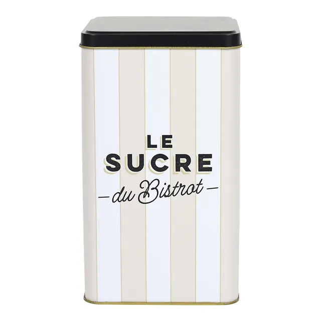 Stokomani Maison boîte à sucre métal Bistrot 10,8 cm