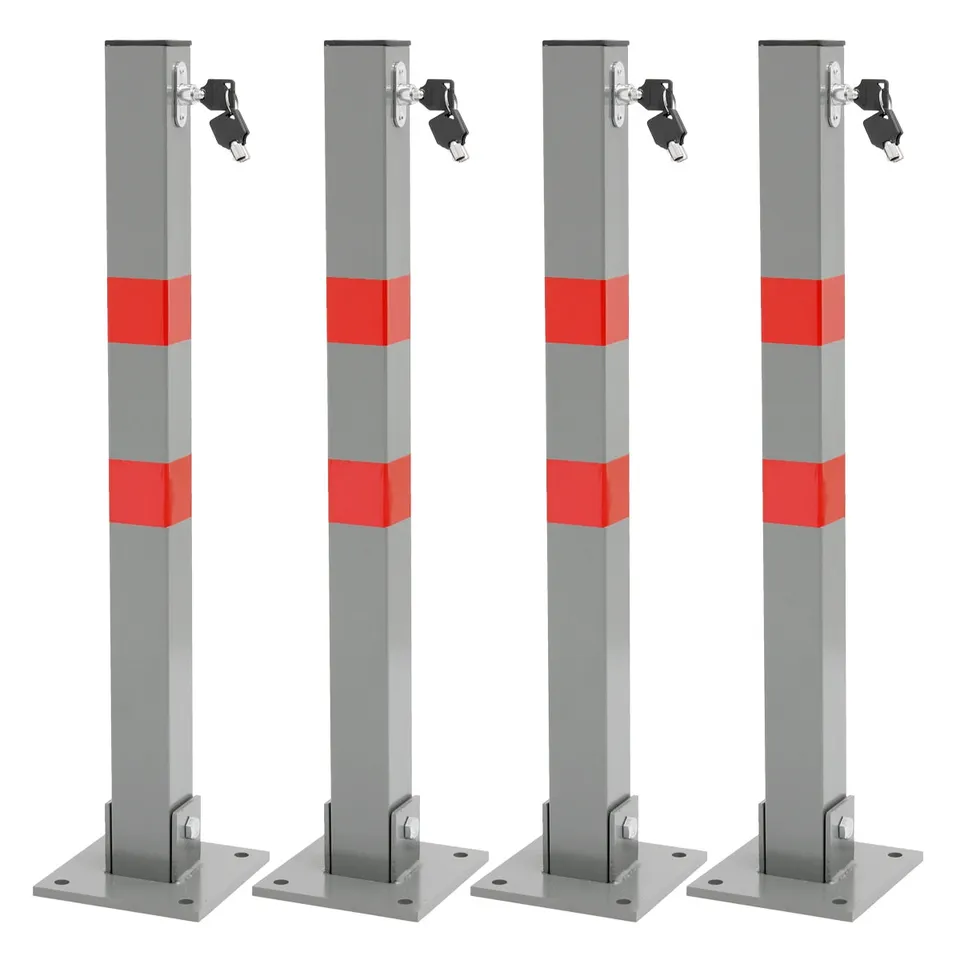 ECD Germany borne parking acier 70 cm rabattable lot de 4
