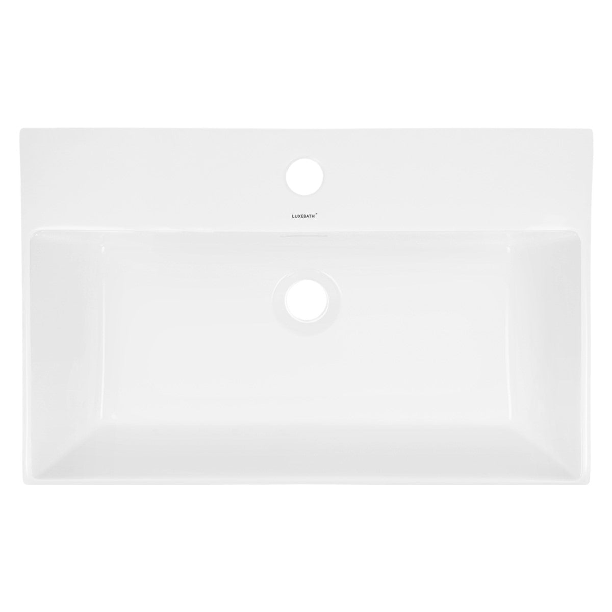 ECD Germany Sanitär LuxeBath lavabo rectangulaire blanc 515x360 mm
