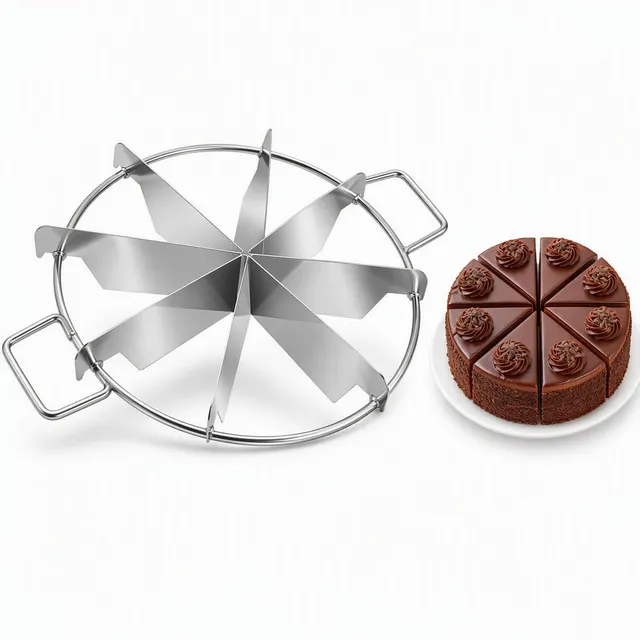 Milisten Home & Kitchen diviseur gâteau 8 parts inox 28 cm