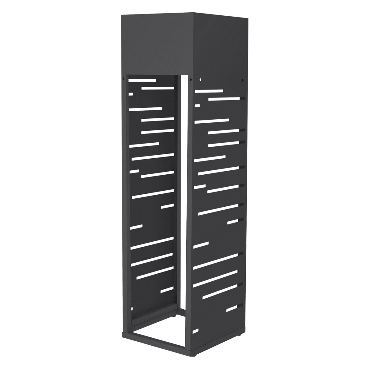 ECD Germany Garten porte-bûches 30x30x111 anthracite grille