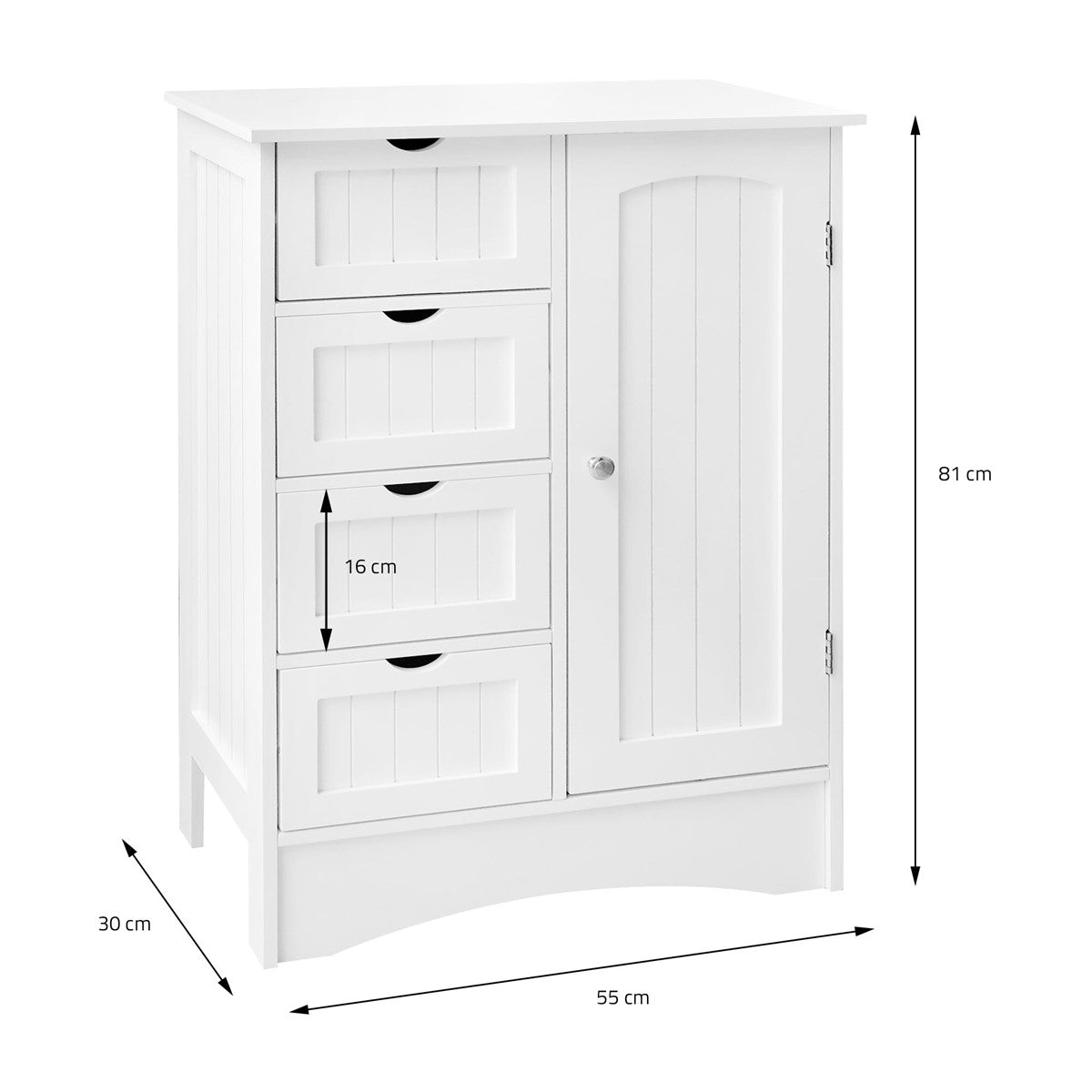 ECD Germany Möbel meubles salle de bain blanc 4 pcs ML-Design