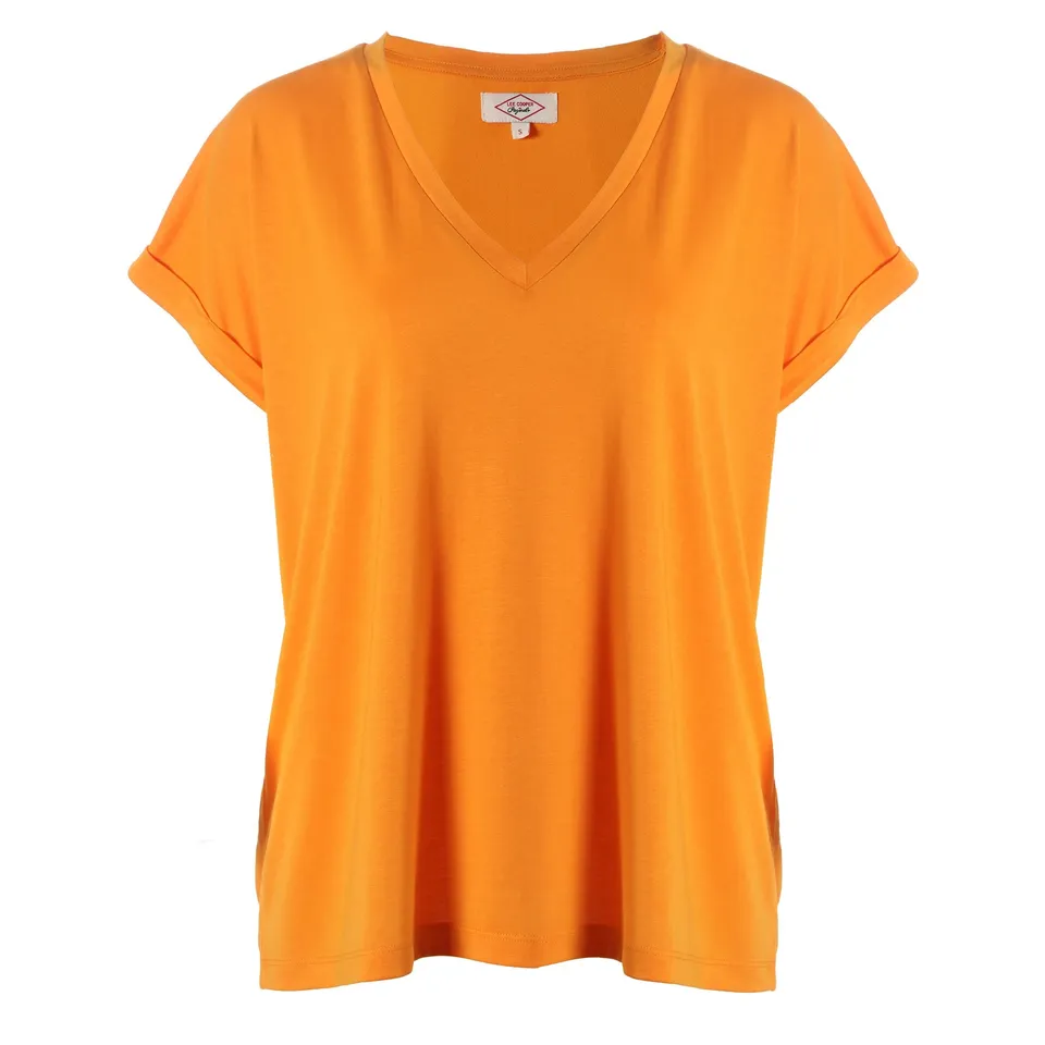 Stokomani tee-shirt fluide orange manche courte femme taille M