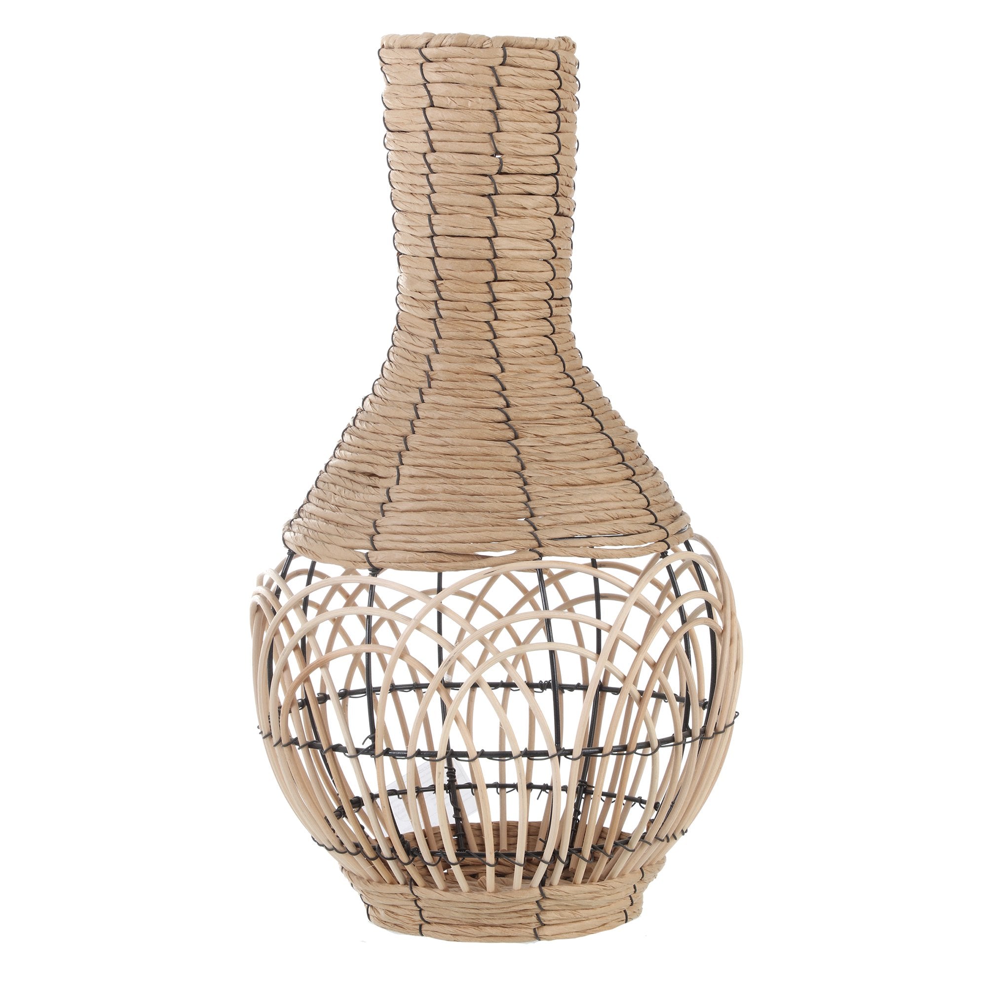 Stokomani Maison Vase jacinthe d'eau rotin naturel
