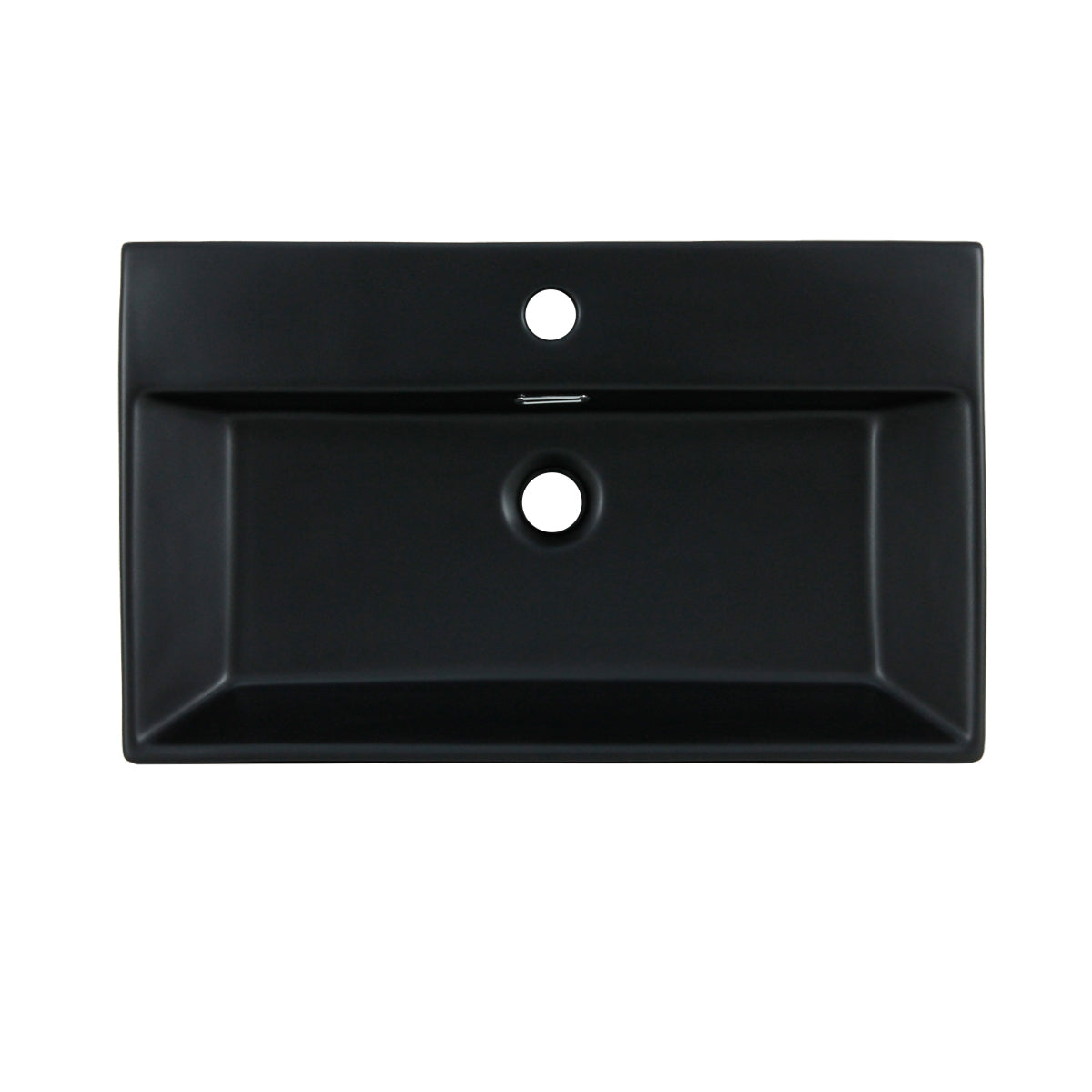 ECD Germany Sanitär lavabo céramique noir 51,5 cm avec bonde