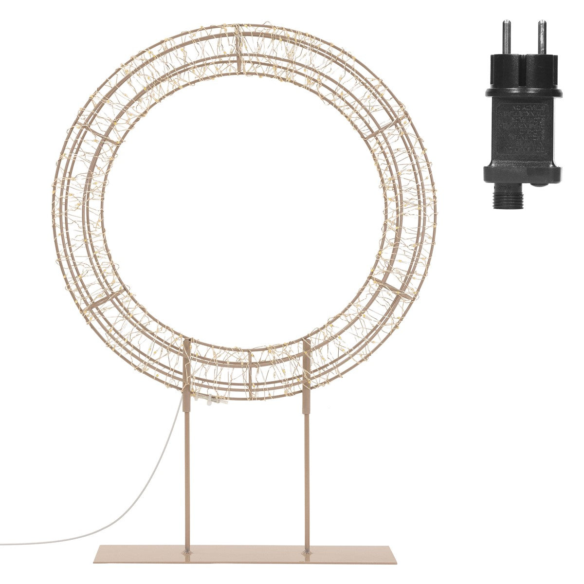 ECD Germany Haus & Wohnen Couronne de Noël LED 53 cm blanc chaud