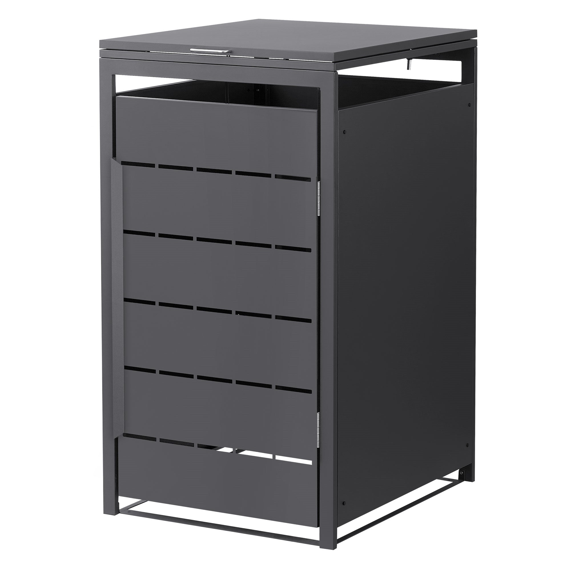 ECD Germany Garten Cache-Poubelle 1x240L Anthracite Acier