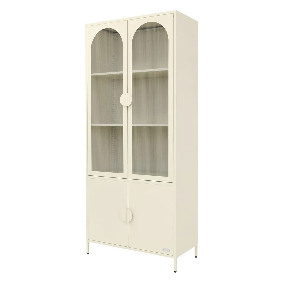 ECD Germany Möbel ML-Design vitrine acier blanc 80x185x40 cm