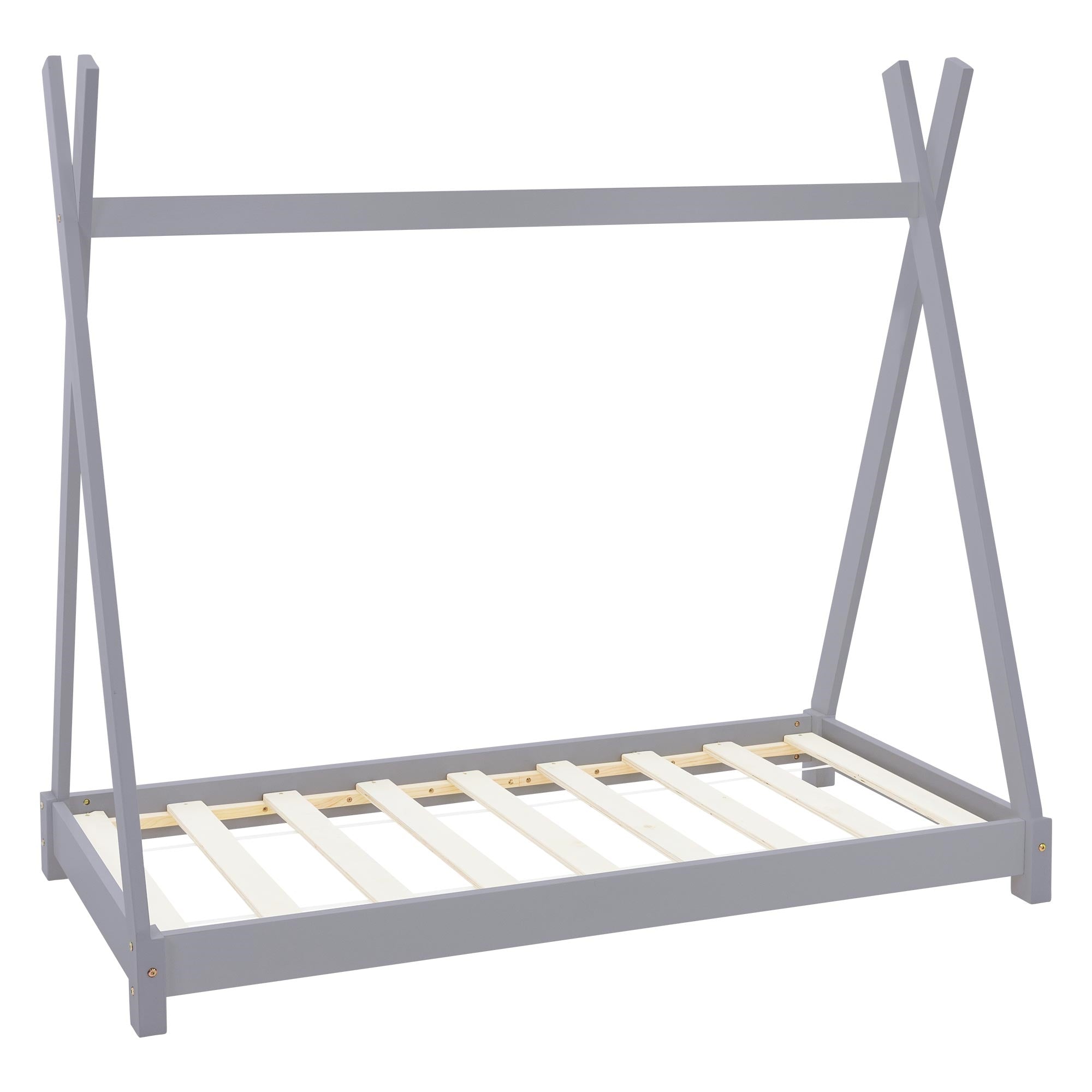 ML-Design lit enfant tipi pin blanc 90x200 + sommier