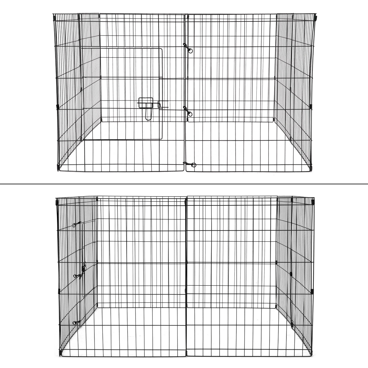 ECD Germany enclos rongeurs métal 8 panneaux 124x76x124 cm
