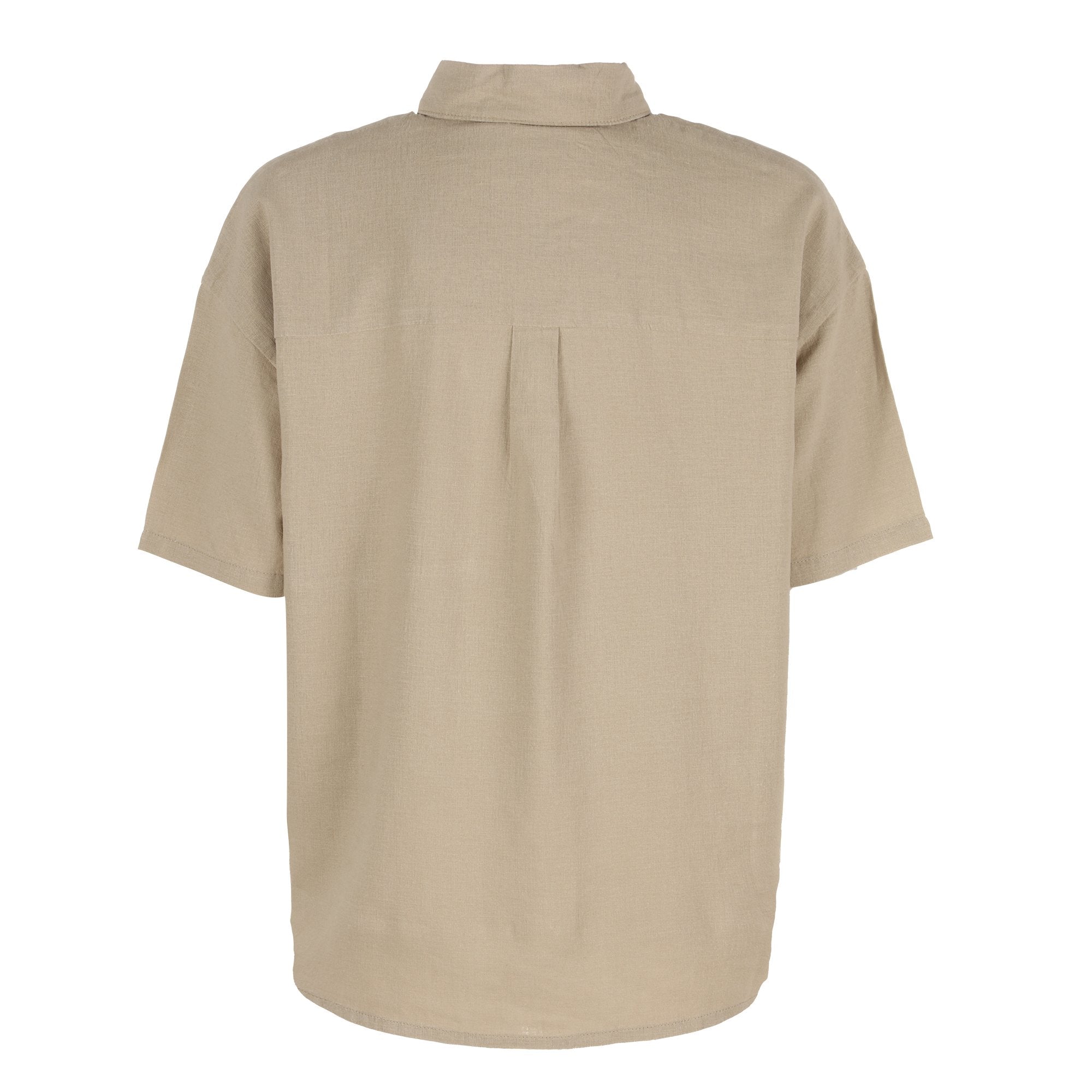 Chemise femme beige manches courtes taille 38