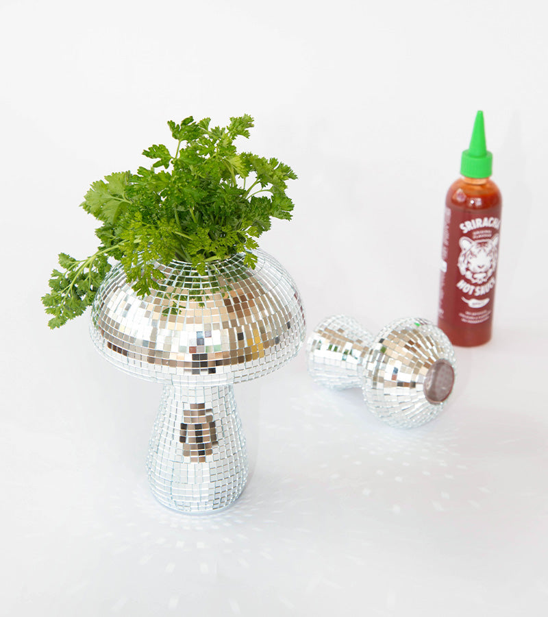 L'avant gardiste Vase champignon disco déco 20 cm