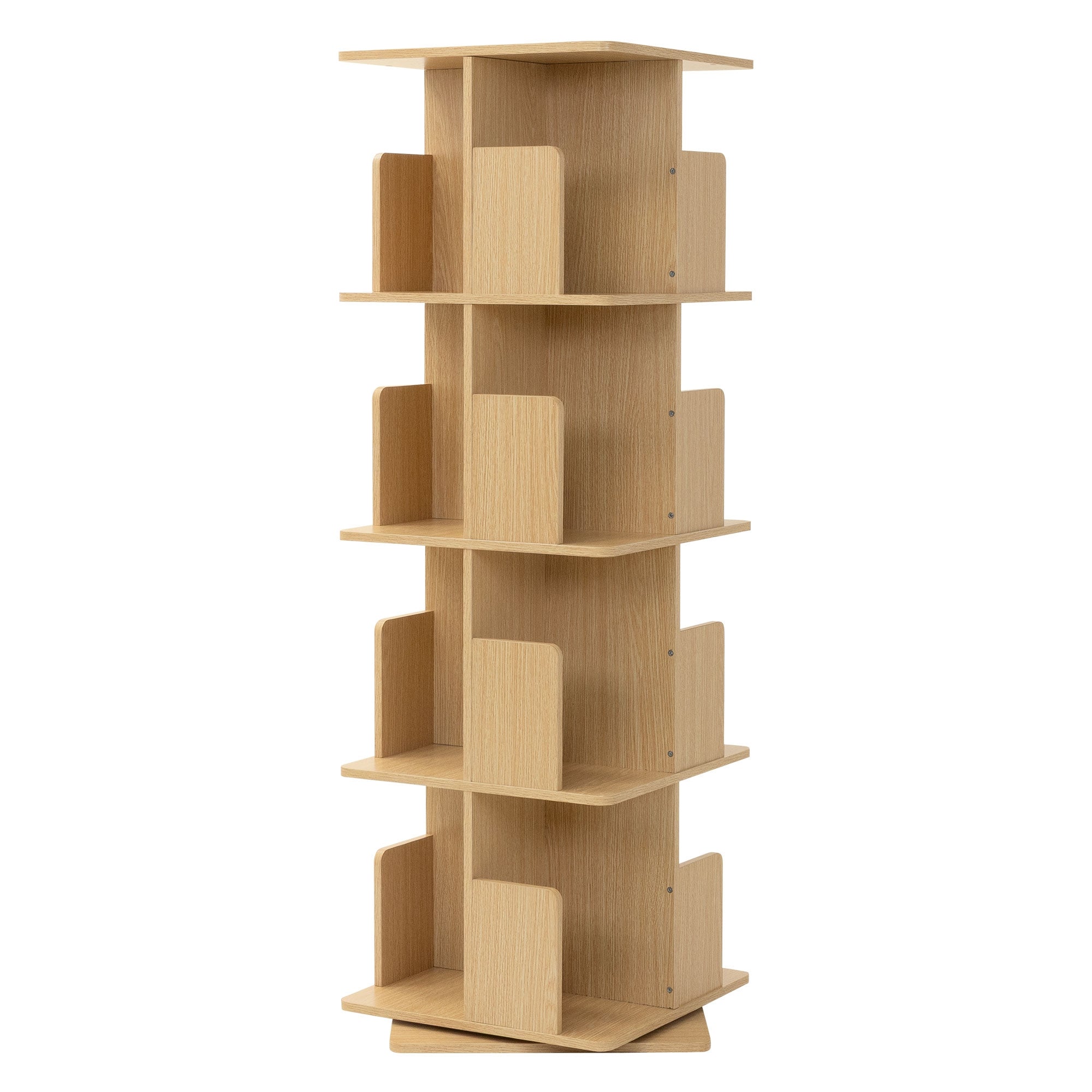ML-Design bibliothèque tournante 3 niveaux chêne blanc