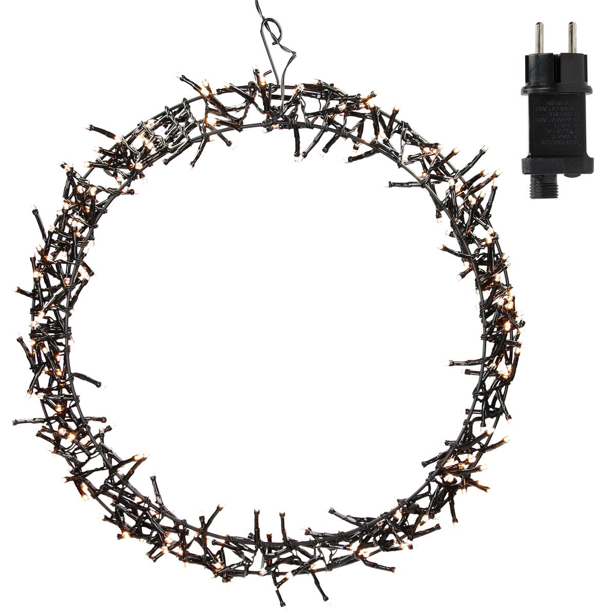 ECD Germany Haus couronne Noël LED blanc chaud 38 cm