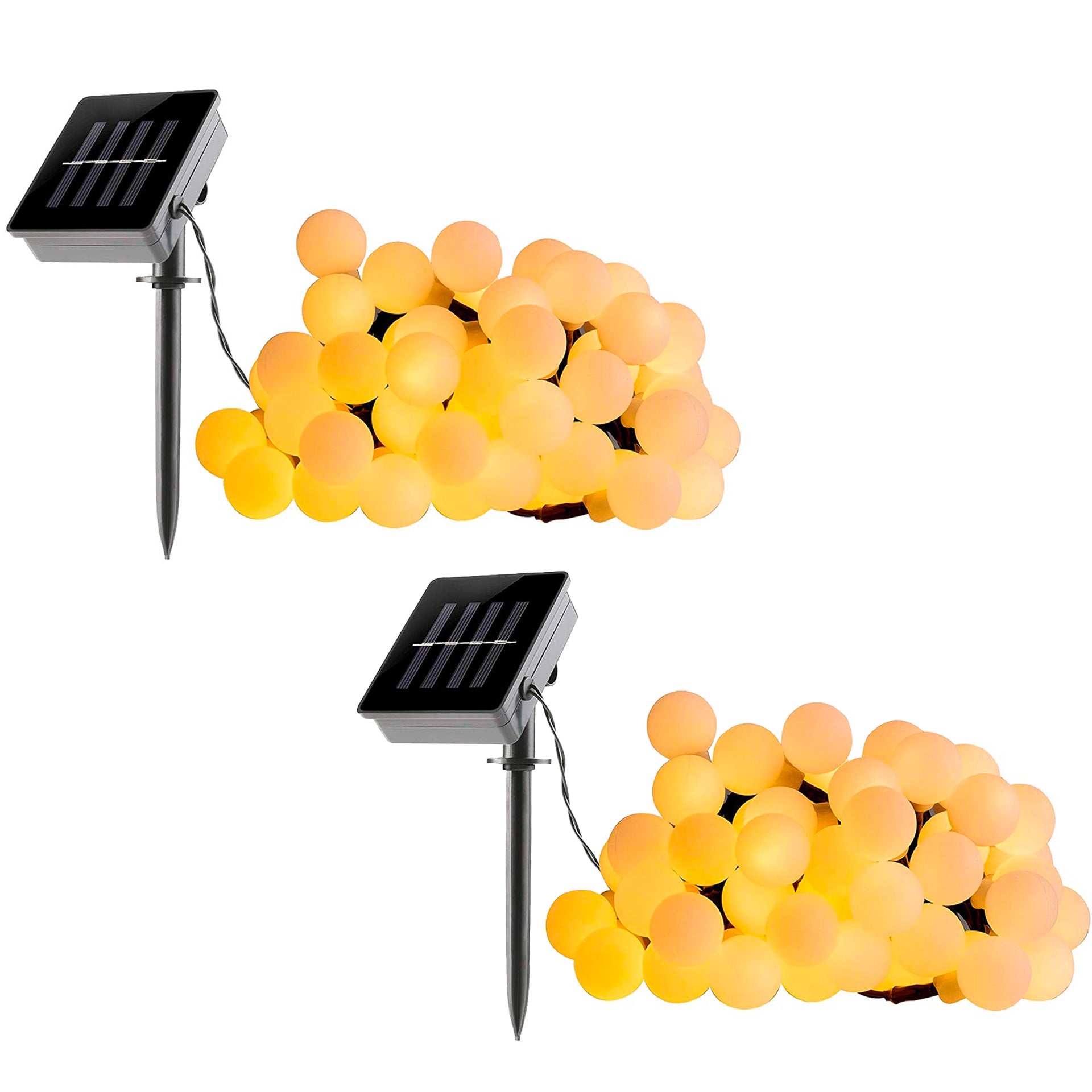 Red Deco Billy lot 2 guirlandes solaires 60 LED blanc chaud 6,9m