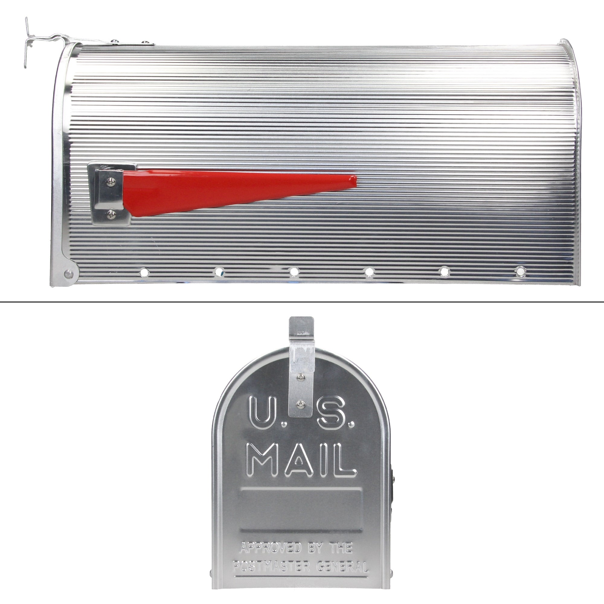 ECD Germany boîte aux lettres US alu argent avec drapeau