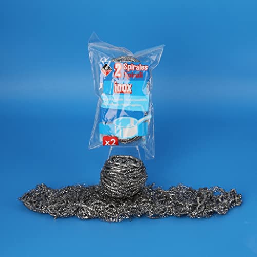 Leader Price Bazar spirales inox éponge x2 délicate
