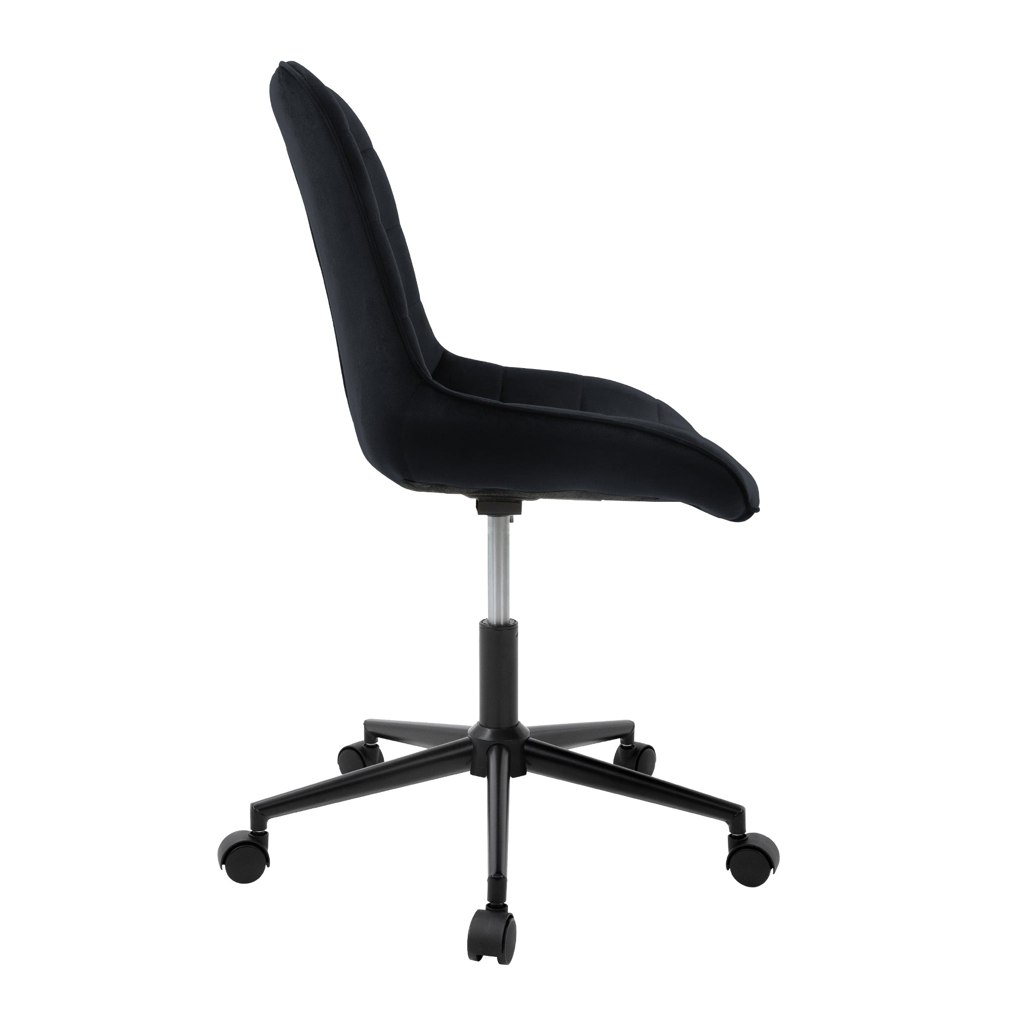 ECD Germany fauteuil bureau velours gris à roulettes