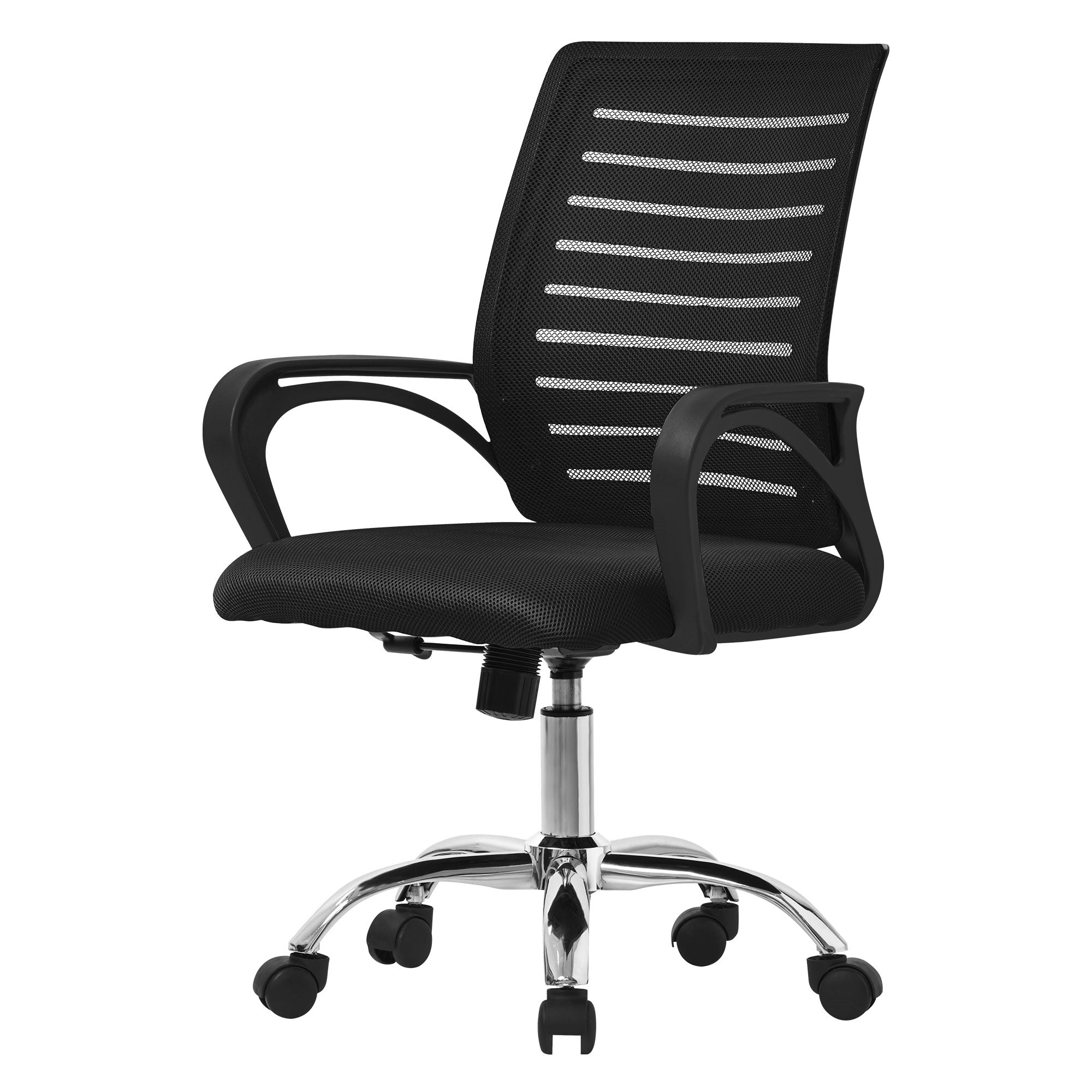 ECD Germany ML-Design chaise bureau ergonomique noir à roulettes