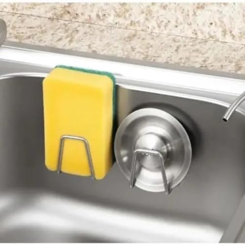 Shop-Story Eviclip Porte-Éponge Acier Autocollant x5 Inox